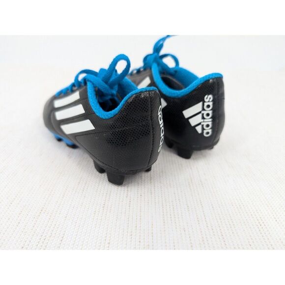 Adidas Soccer Cleats Boys 12 K Conquisto Black Blue Kids - Picture 9 of 12